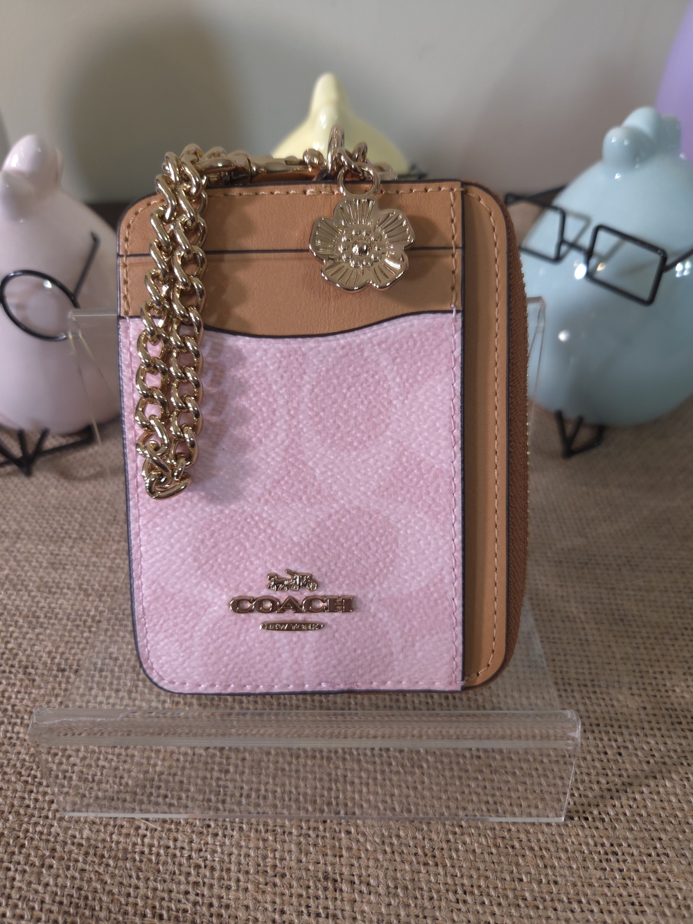 NWT Coach Powder Pink Cardcase Wristlet